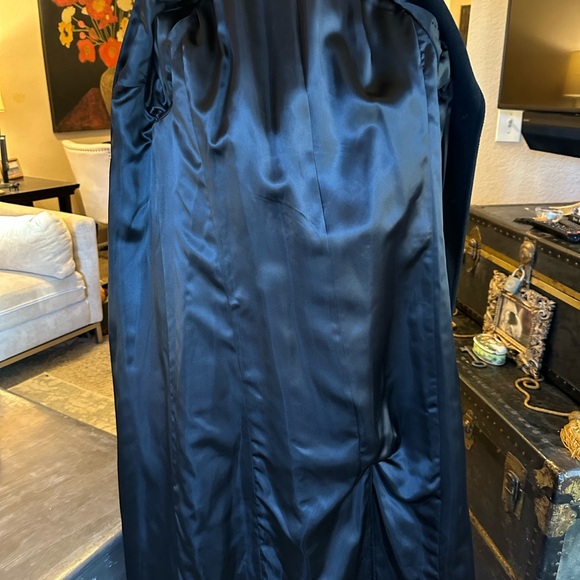 Black Cashmere & lambswool full length coat - Picture 5 of 9